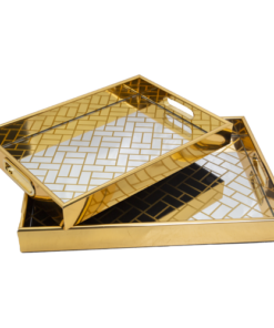 Serving Tray - Herringbone 2pc Set