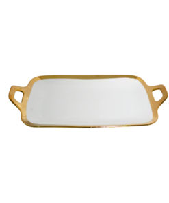 Platter - Gold Rim Rectangle 37cm