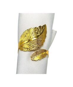 Metal Leaf Napkin Holder - Gold & Silver