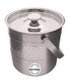 Ice Bucket - S/Steel Hammered with Lid 2.7L