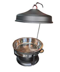 Chafing Dish - 9L Round Hanging Lid Black