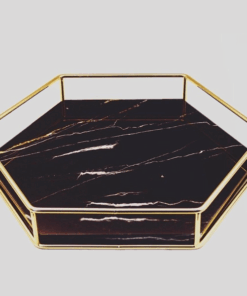 Serving Tray - Hexagon Marble Look 20cm