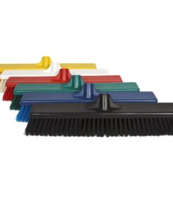 ARROW 450MM HYGIENE BROOM HEAD – HARD BLACK, BLUE, GREEN, RED, WHITE, YELLOW AND ORANGE