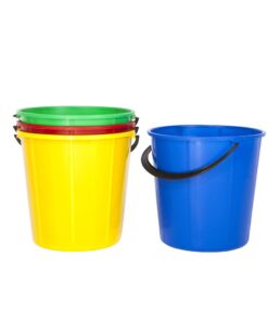PLASTIC BUCKET 8LT Blue, Green, Red and Yellow