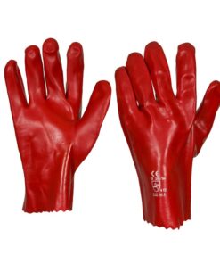 PVC LONG GLOVES 35cm AND PVC SHORT GLOVES KNIT WRIST – per pair