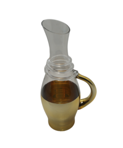 Glass Jug Clear Rope Gold base