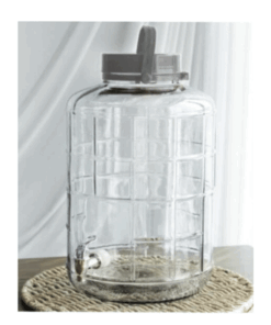 Beverage Dispenser - Glass with Tap Plastic Top