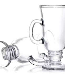 Irish Fluted Latte Mugs - 227ml - Clear 6's