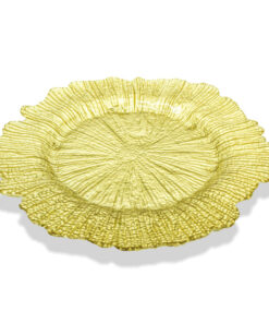 Underplates - Glass - Flower Leaf Pattern