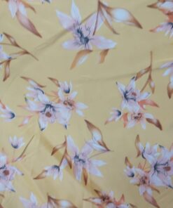 Printed Duchess Satin - Light Yellow