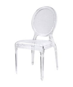 Louis Chair - Plastic - Mesh Back Clear