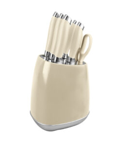 Milano Knife Set 7pc Silver Trim