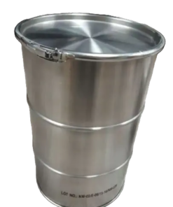 230L Open Top Galvanised Steel Drum – Heavy Duty Industrial Storage Barrel – Incl. lid and clamp