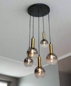 Pendant Light - Round Smoked Glass