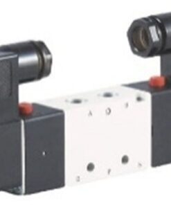 SOLENOID  VALVES Single Solenoid 3/2 Way 1/8″ Valve to Double Solenoid 5/3 Way 1/2″ Centre Exhaust