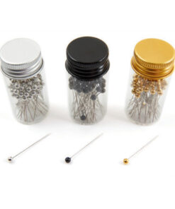 Plastic Headed Pins In Glass Jar
