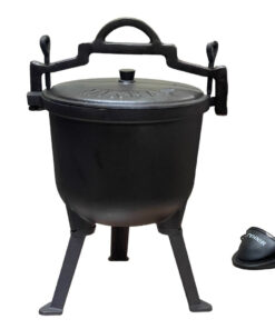 Potjie Cooker - Cast Iron + 2 Silicone Gloves