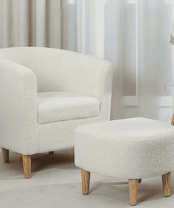 Prince Tub Chair and Ottoman Set