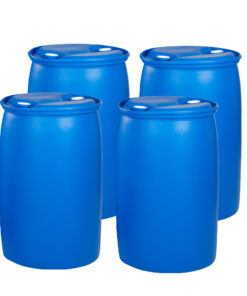 220L Tight Head Barrel Drum (2 small caps) Blue – Plastic