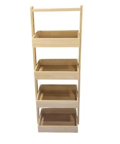4 Tier Bamboo Storage Rack 30cm