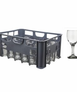 Wine Glass - Regent 24's Including Plastic Crate Grey