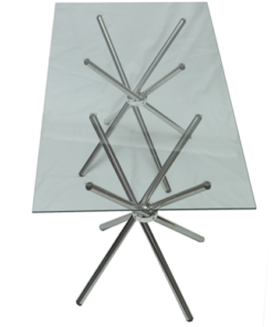 Cafe Table - Rectangle Glass Top Clear