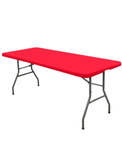 6 Seater Folding Rectangular Trestle Table 1.8m Red