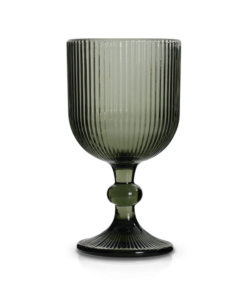 Drinkware- Reeded Glass Vintage Grey - 6pc