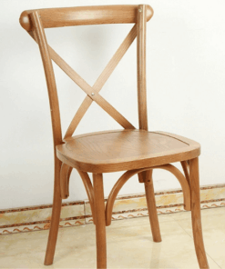Cross Back Chairs - Resin Wood Look