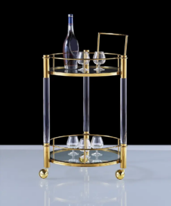 Dining Cart - Acrylic & Steel Round