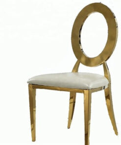 Steel Frame Oval Back Chair