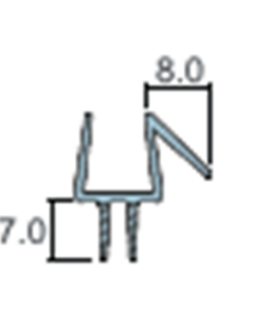 GLASS SEAL Side WIPE DRIP RAIL 10mm 3M,, 8mm 2.5M