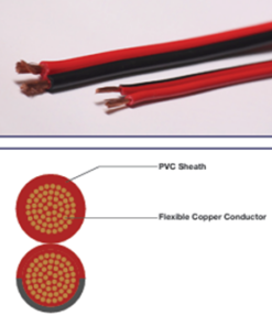 FLEXIBLE  cables SPECIAL RIPCORD SPECIAL TWO CORE FLAT FLEXIBLE CABLE PER METER