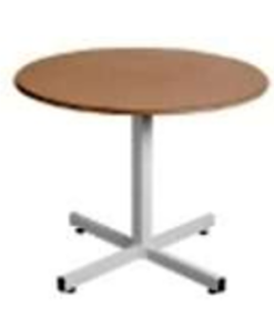 Single Pedastal Table 800mm, 1050mm and 1200mm Round Supawood – (Sold in packs of 5)