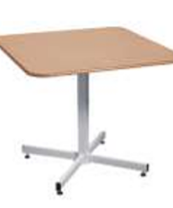 Single Pedastal Table 800X800mm and 900X900mm Square Supawood – (Sold in packs of 5)