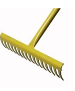 RAKE METAL 16 FINGER WITH METAL HANDLE – HEAVY DUTY, STEEL, POWDER COATED.