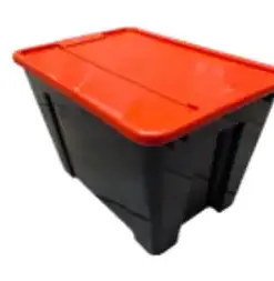 Storage Boxes 3PK 20L (Black Red), (Black Mint), (Black Orange) and (Black Yellow)