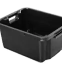 Crate 25L Stack & Nest Black, Clear and White – Packs of 5