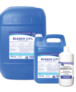 Hospitality Bleach 3.5% – 1LT Retail, 1LT x 12, 5LT, 5LT x 4, 25LT, 200LT and 1000LT