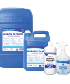 Hospitality Window Cleaner – 1LT Retail, 1LT x 12, 5LT, 5LT x 4, 25LT, 200LT and 1000LT