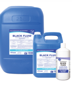 Hospitality Black Fluid – 1LT Retail, 1LT x 12, 5LT, 5LT x 4, 25LT, 200LT and 1000LT