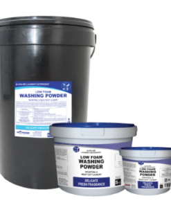 Hospitality Washing Powder LowFoam – 1kg Retail, 1kg x 12, 5kg, 5kg x 4, 12.5kg and 25kg
