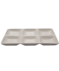 Sauce Platter - 6 Division Rectangle