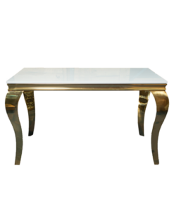 Table - Vivian Gold 120cm x 240cm - Glass Top