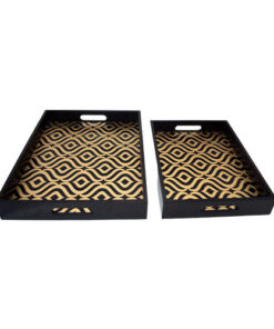 Serving Tray - Rectangle Bamboo Black