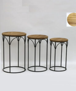 Side Tables - 3pc Tribal Nested Set