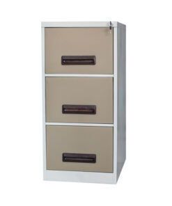 3 Drawer Filing Cabinet 3FC01 – 1320h x 470w x 630d – Hammerton Grey/ Ivory Karoo