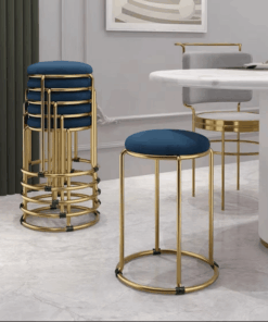 Stools - Elon Velvet Gold Frame