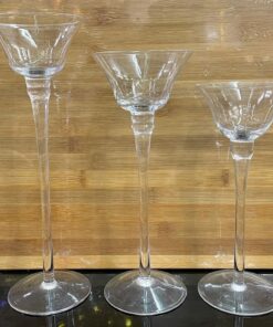 Candle Stand - 3pc Glass Zana
