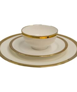 Dinner Sets  - 3pc Gold Rim